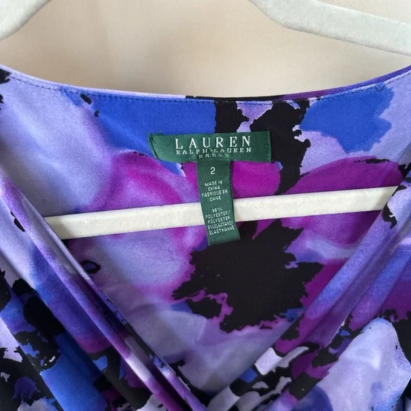 Stylish Purple and Black Sleeveless Dress - Picture 6 of 6